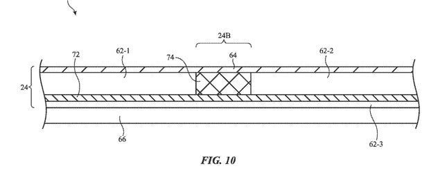 Image from article titled Apple receives patent for foldable iPhone with 'self-healing' screen
